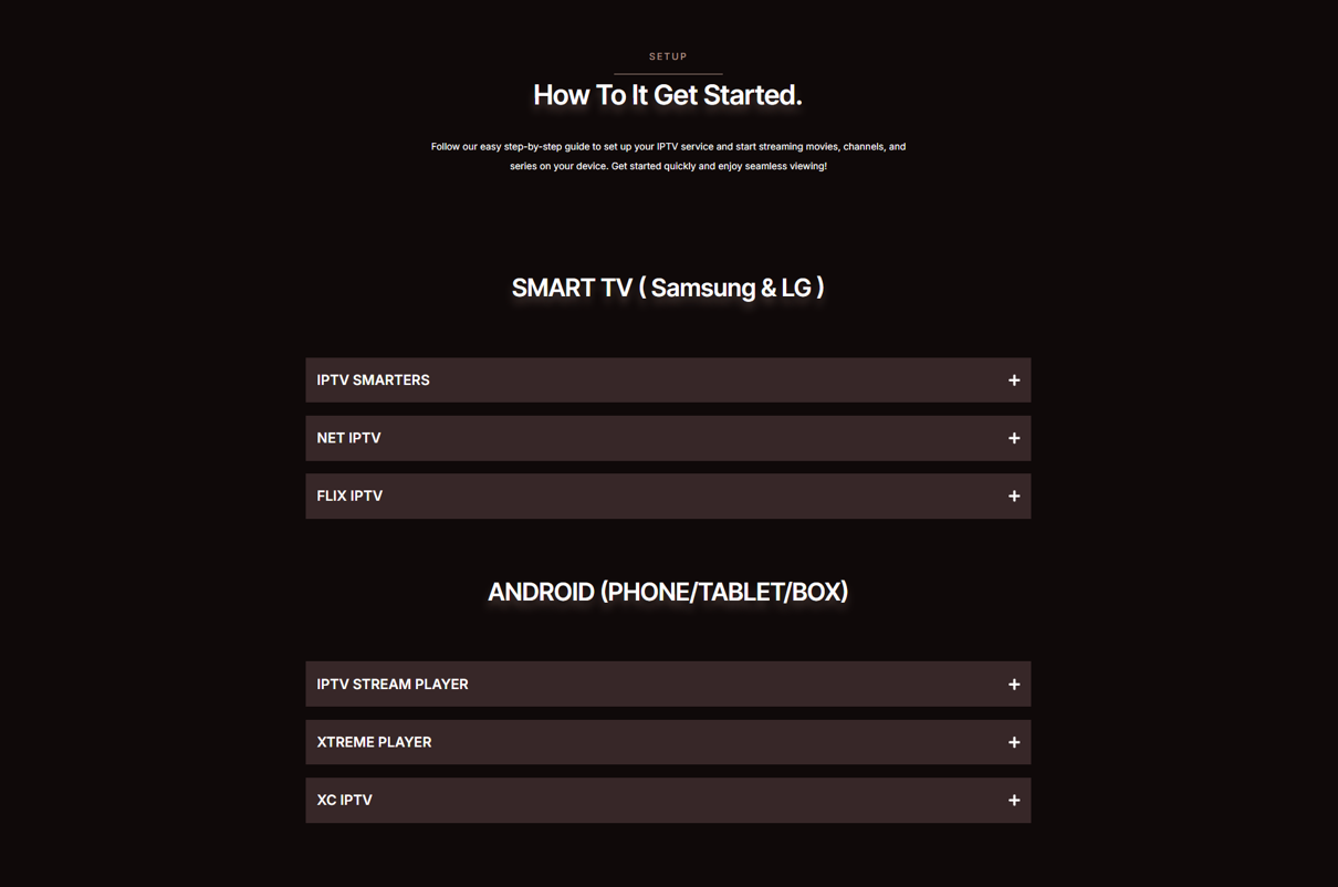 Setup/Installation Page